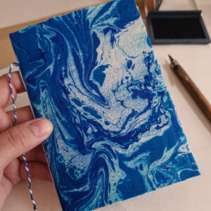 Carnet fait main A6 - Collection : Rêve bleu de chez Milla Studio